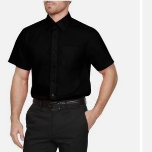 COVINGTON MENS‎ SZ. L (16-16 1/2) Men’s short sleeve, black shirt